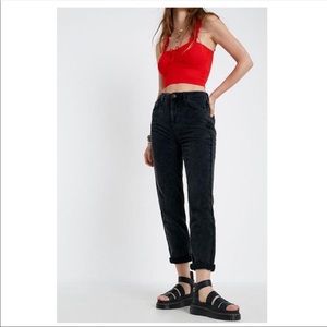 BDG URBAN OUTFITTERS Cord Mom Jeans in Black Size US 32